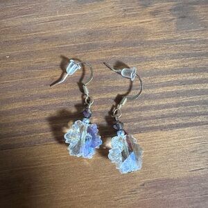 Crystal Snowflake Drop Earrings